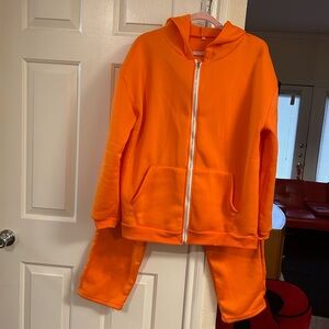 Orange Women's Tracksuit Set